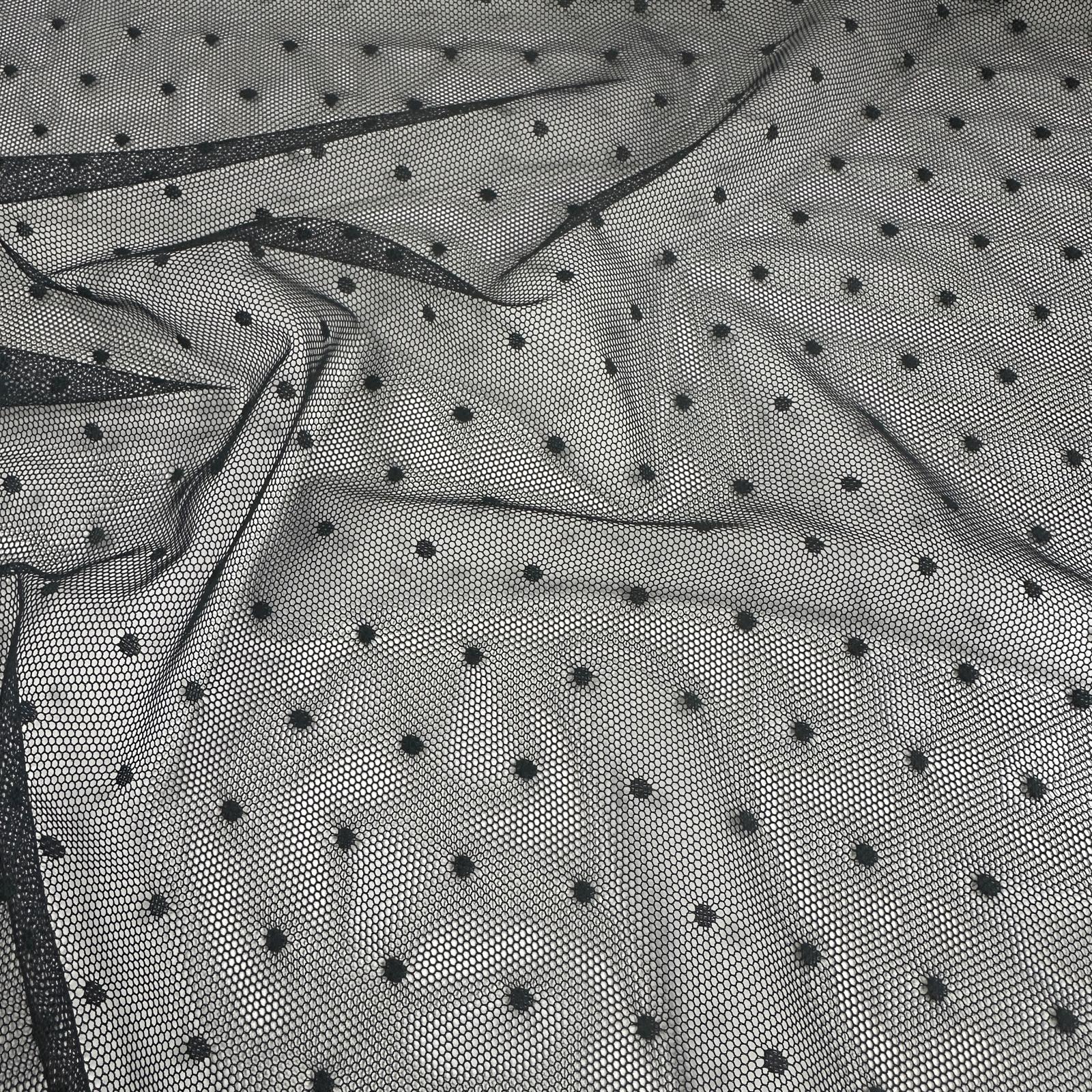 DOBBY MESH KNITTED LACE FABRIC - Jerseytexuk