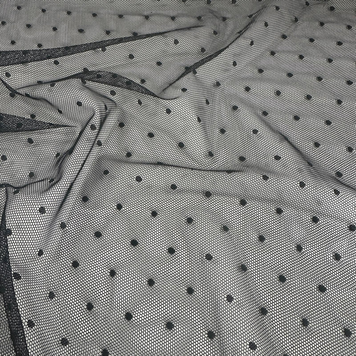 DOBBY MESH KNITTED LACE FABRIC - Jerseytexuk