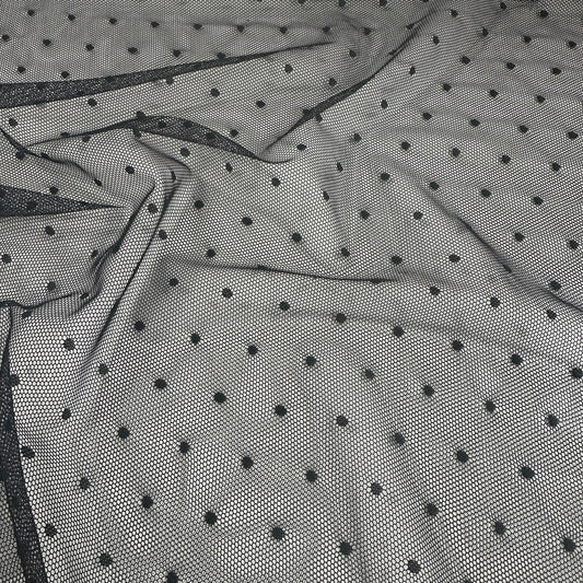 DOBBY MESH KNITTED LACE FABRIC - Jerseytexuk