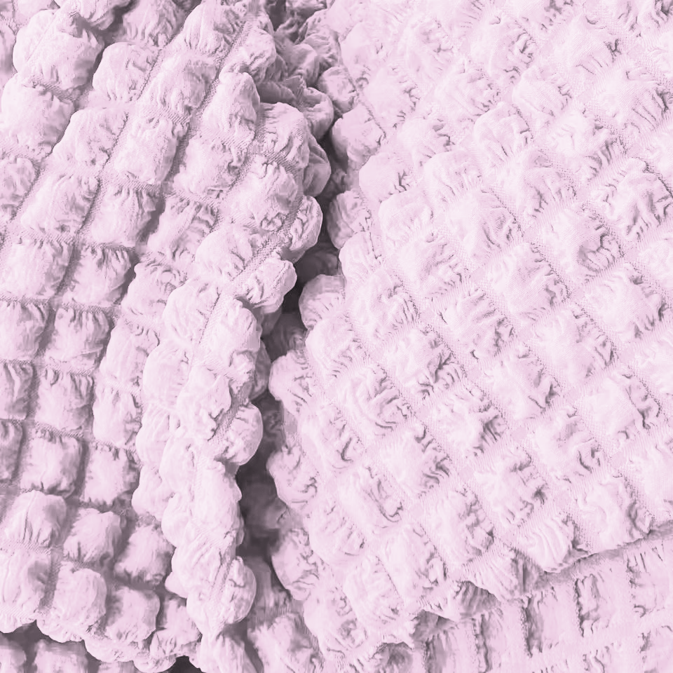 Hubba Bubba Bubble Popcorn Texture Stretch Woven Fabric - Jerseytexuk