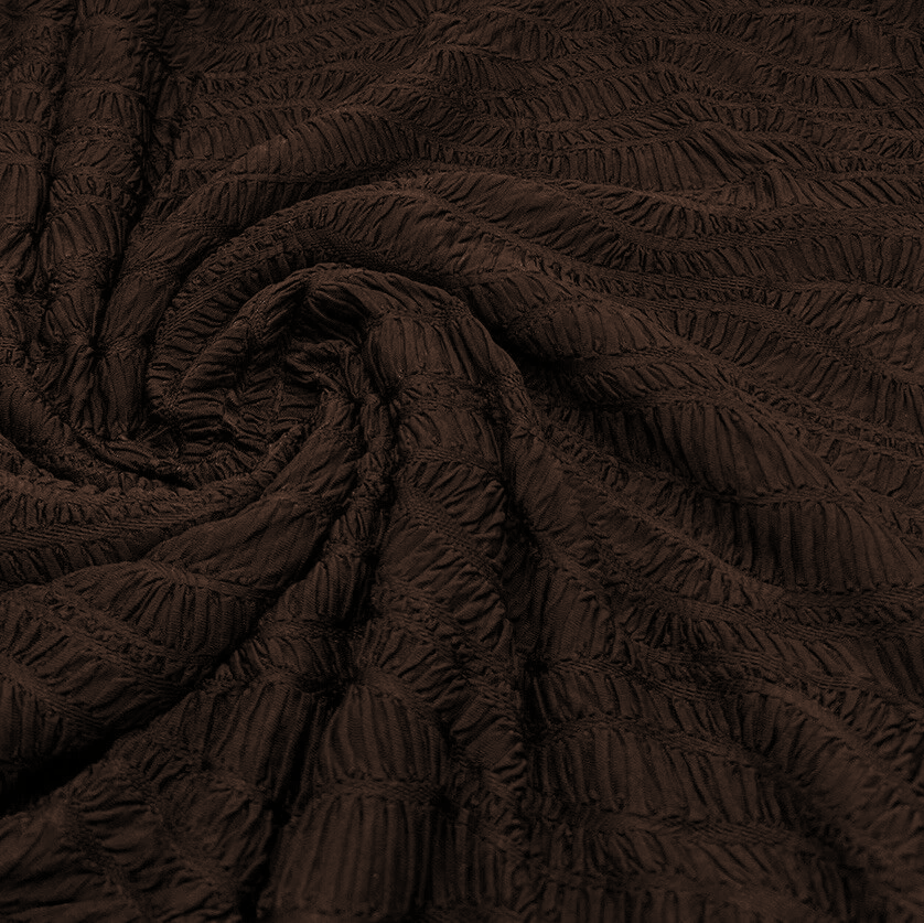 Marmite Textured Stretch Dress Craft Fabric - Jerseytexuk