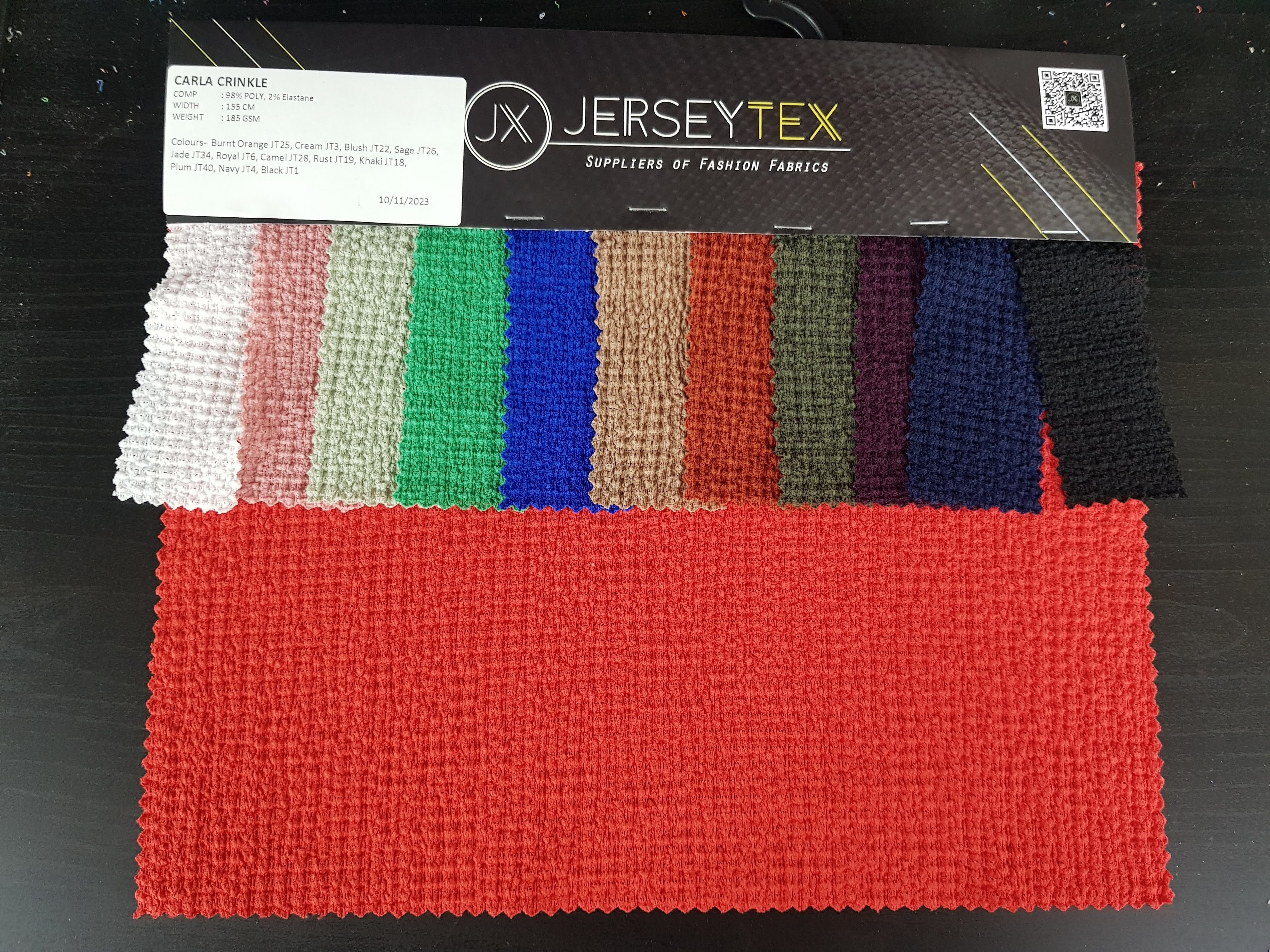 CRINKLE STRETCH WOVEN FABRIC - Jerseytexuk
