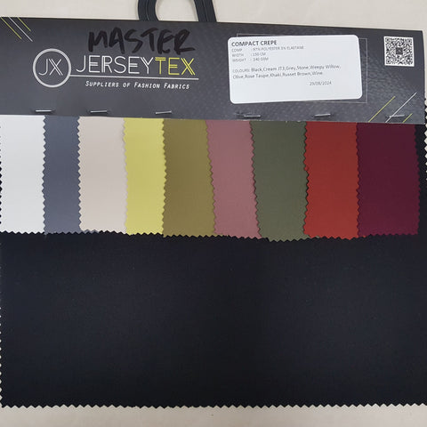 COMPACT CREPE RECYCLED STRETCH WOVEN FABRIC - Jerseytexuk COMPACT CREPE RECYCLED STRETCH WOVEN FABRIC - Jerseytexuk