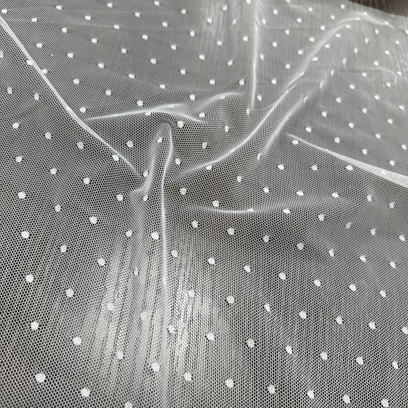 DOBBY MESH KNITTED LACE FABRIC - Jerseytexuk