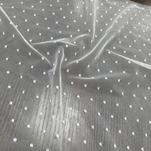 DOBBY MESH KNITTED LACE FABRIC - Jerseytexuk