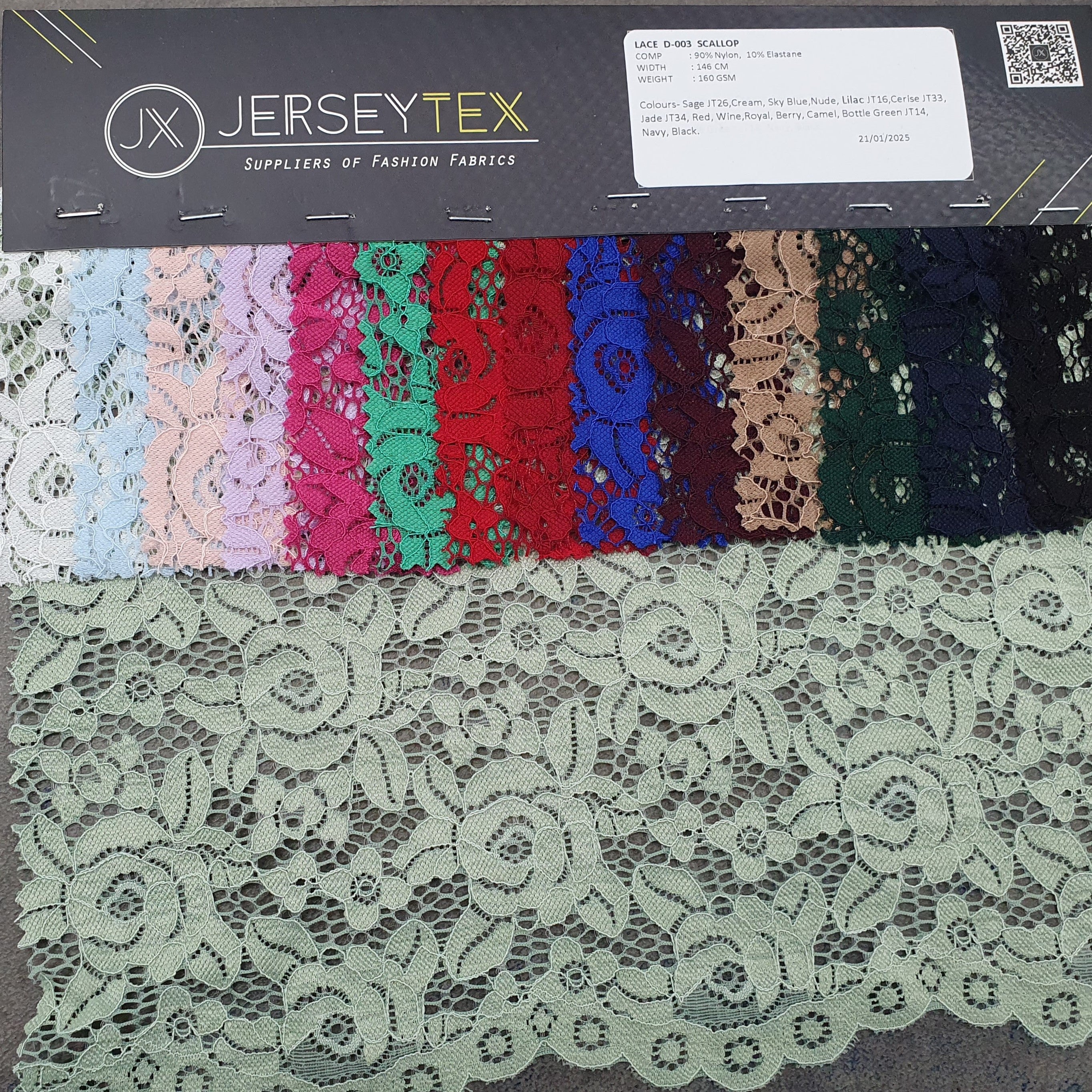 LACE SCALLOP - D003 - Jerseytexuk