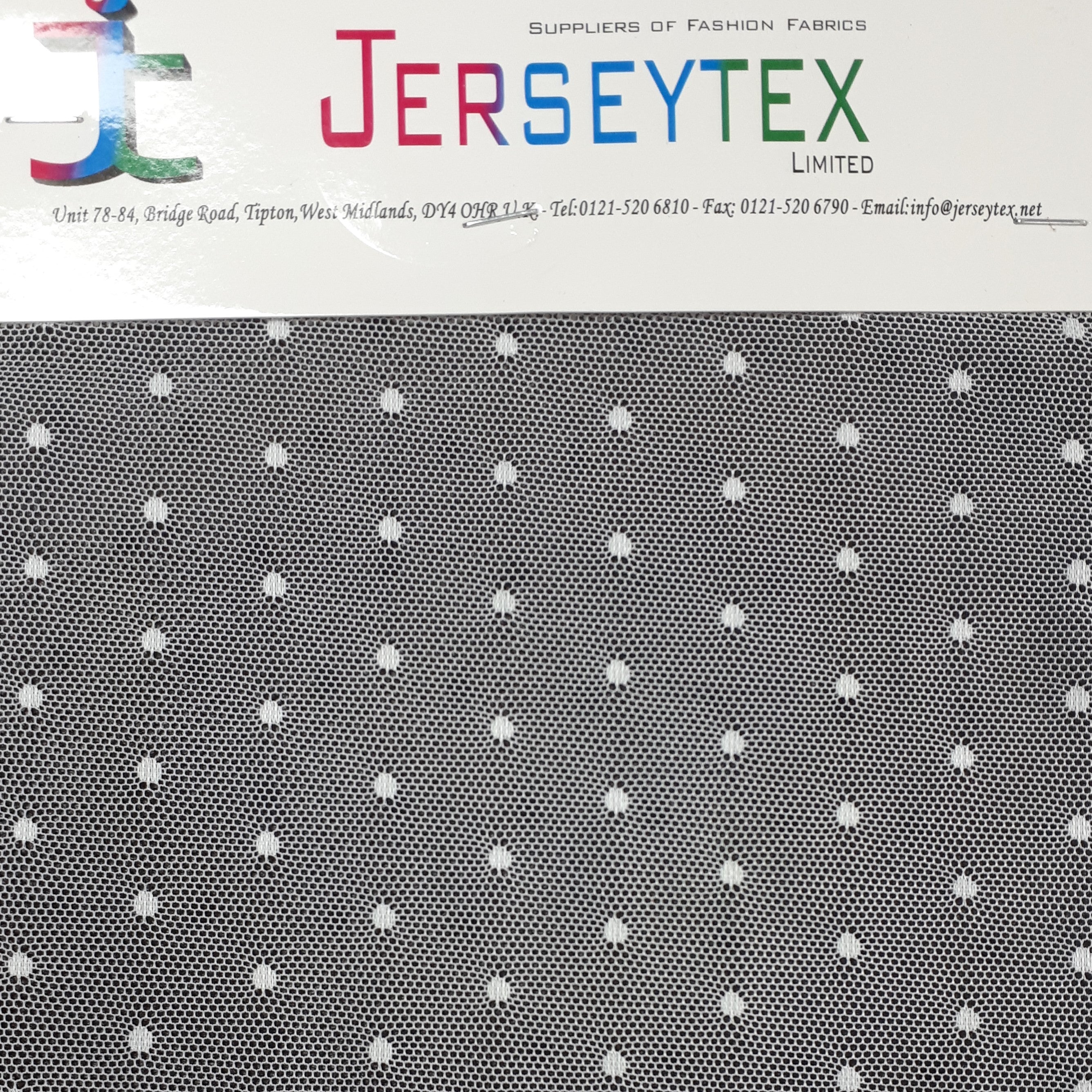 DOBBY MESH KNITTED LACE FABRIC - Jerseytexuk
