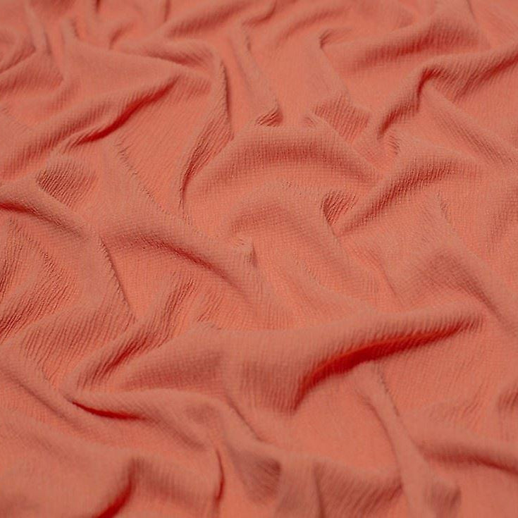 TREE BARK CRINKLE TEXTURE STRECH WOVEN FABIC - Jerseytexuk