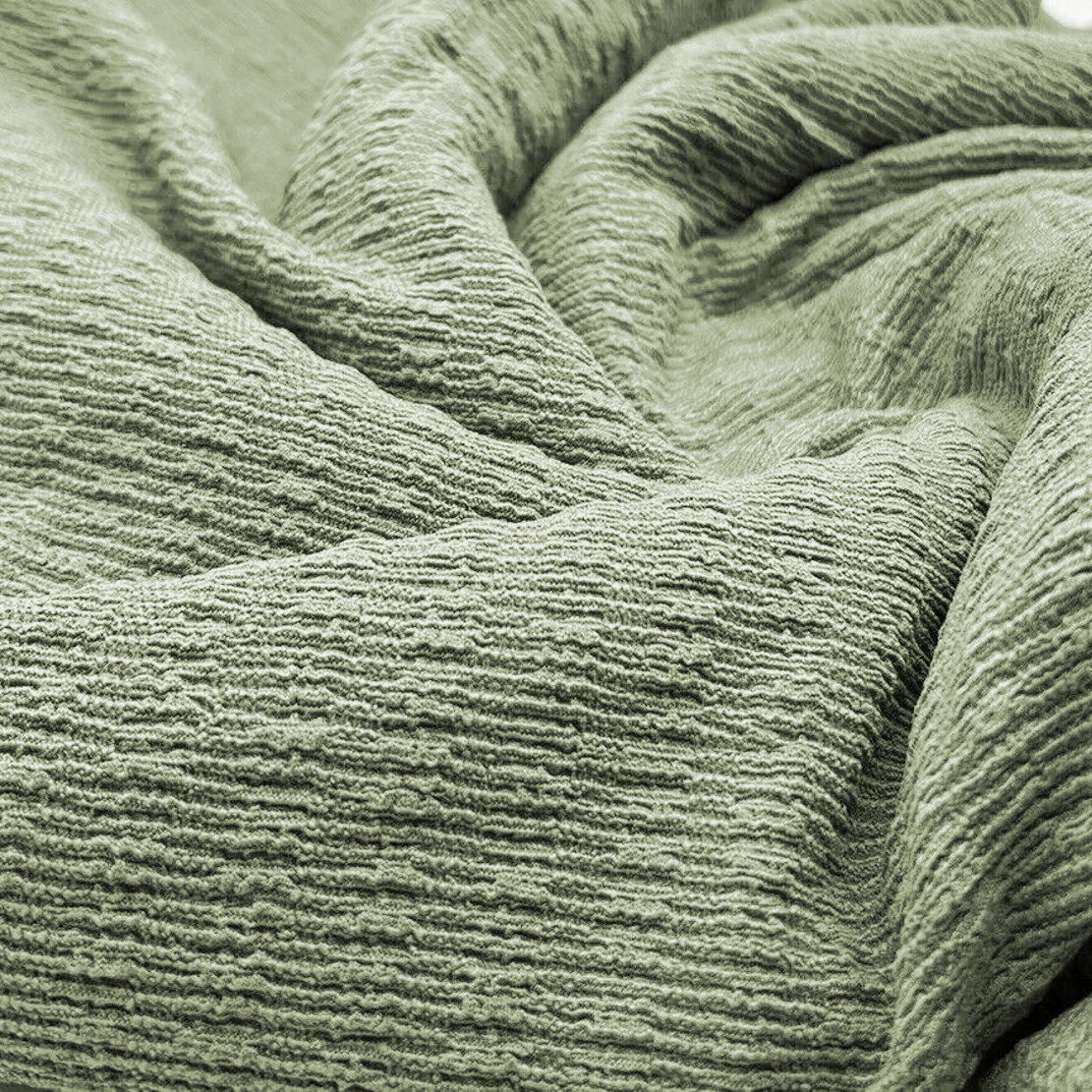 POPCORN CRINKLED RIBBED STRETCH WOVEN FABRIC - Jerseytexuk