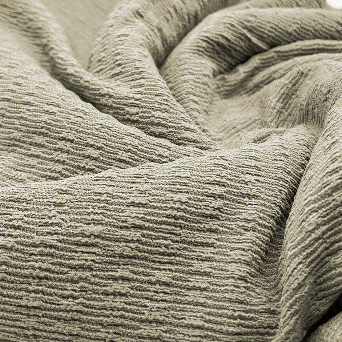 POPCORN CRINKLED RIBBED STRETCH WOVEN FABRIC - Jerseytexuk