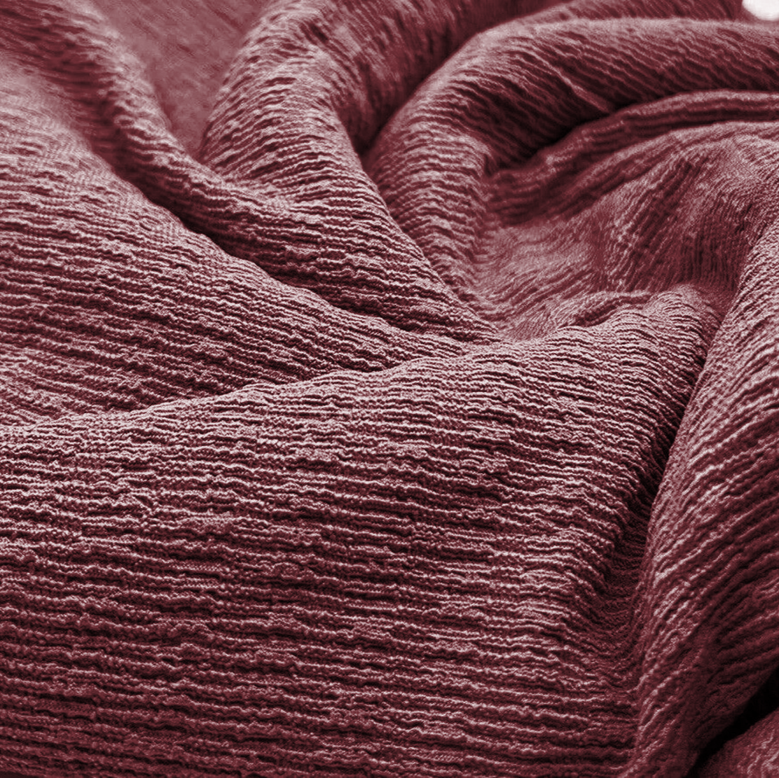 POPCORN CRINKLED RIBBED STRETCH WOVEN FABRIC - Jerseytexuk