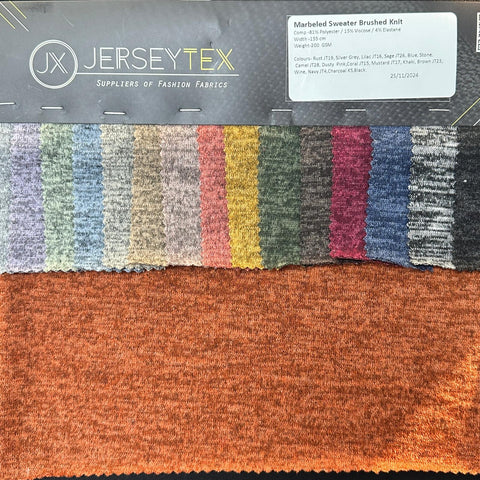 MARBEL SWEATER KNIT BRUSHED - Jerseytexuk MARBEL SWEATER KNIT BRUSHED - Jerseytexuk
