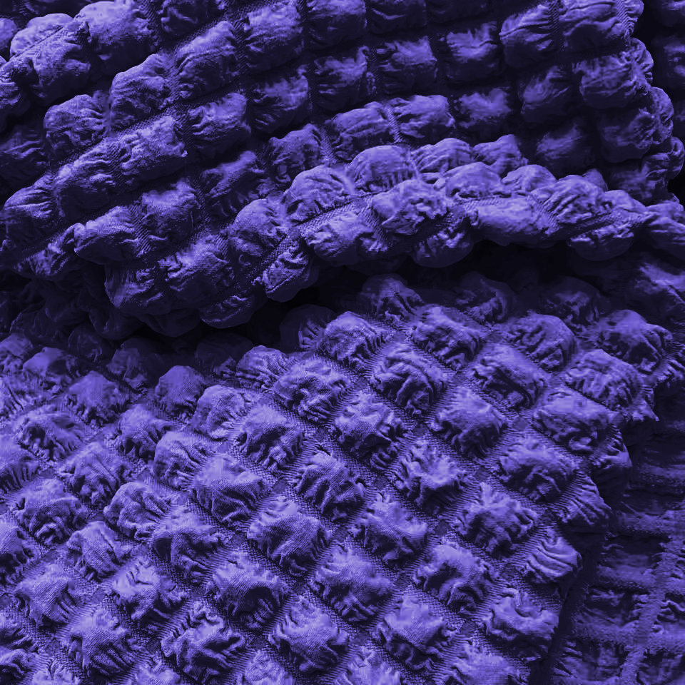 Hubba Bubba Bubble Popcorn Texture Stretch Woven Fabric - Jerseytexuk