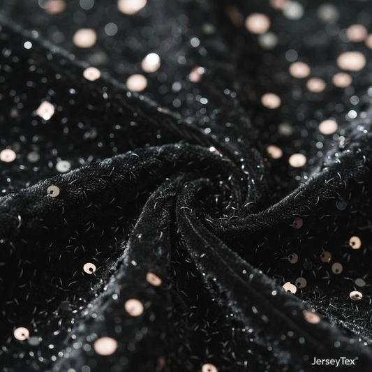 VELVET SEQUIN FABRIC