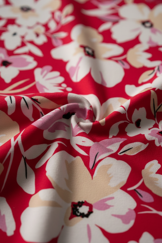 SWIMWEAR FABRIC WITH PRETTY FLORAL PRINT