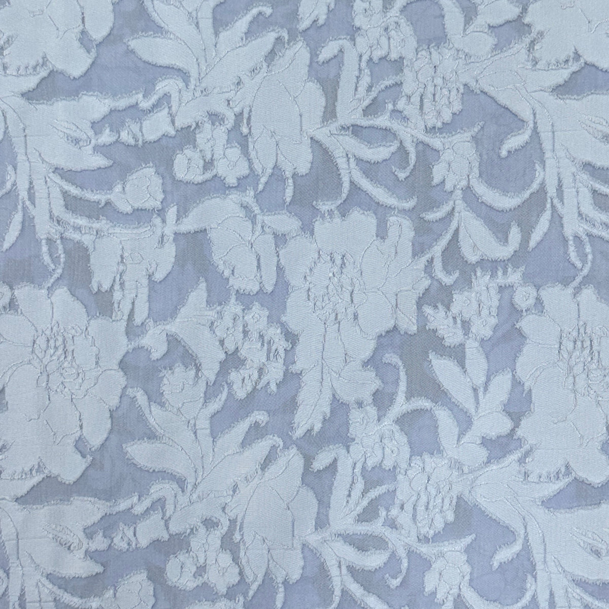 Lightweight Floral Burnout Jacquard Jersey Fabric - Jerseytexuk