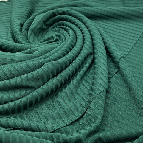 Stretch 8*4 Rib Stripe Jersey Polyester Blend Fabric