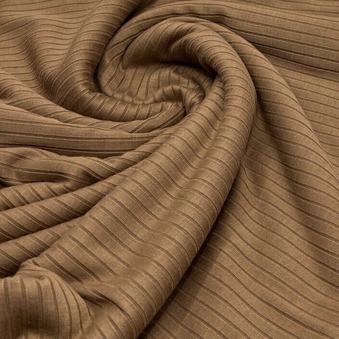 Stretch 8*4 Rib Stripe Jersey Polyester Blend Fabric