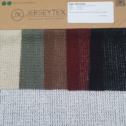 WAFFLE MESH RECYCLED MESH FABRIC- DK02