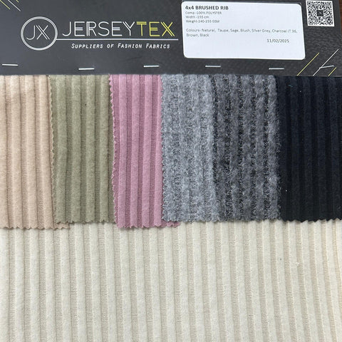 4 X 4 BRUSHED RIB FABRIC