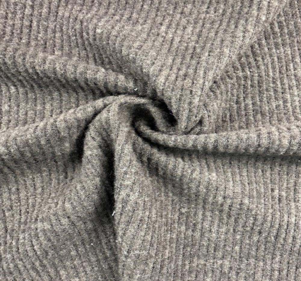 Soft Ribbed Fabric With Brushed Texture In Polyester Blend BRUSOFTRIB