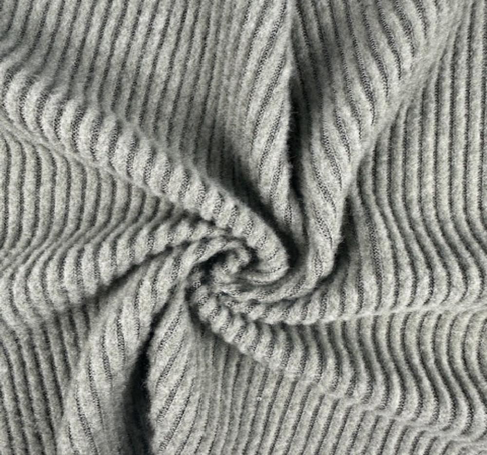 Soft Ribbed Fabric With Brushed Texture In Polyester Blend BRUSOFTRIB