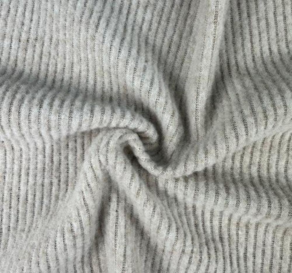 Soft Ribbed Fabric With Brushed Texture In Polyester Blend BRUSOFTRIB