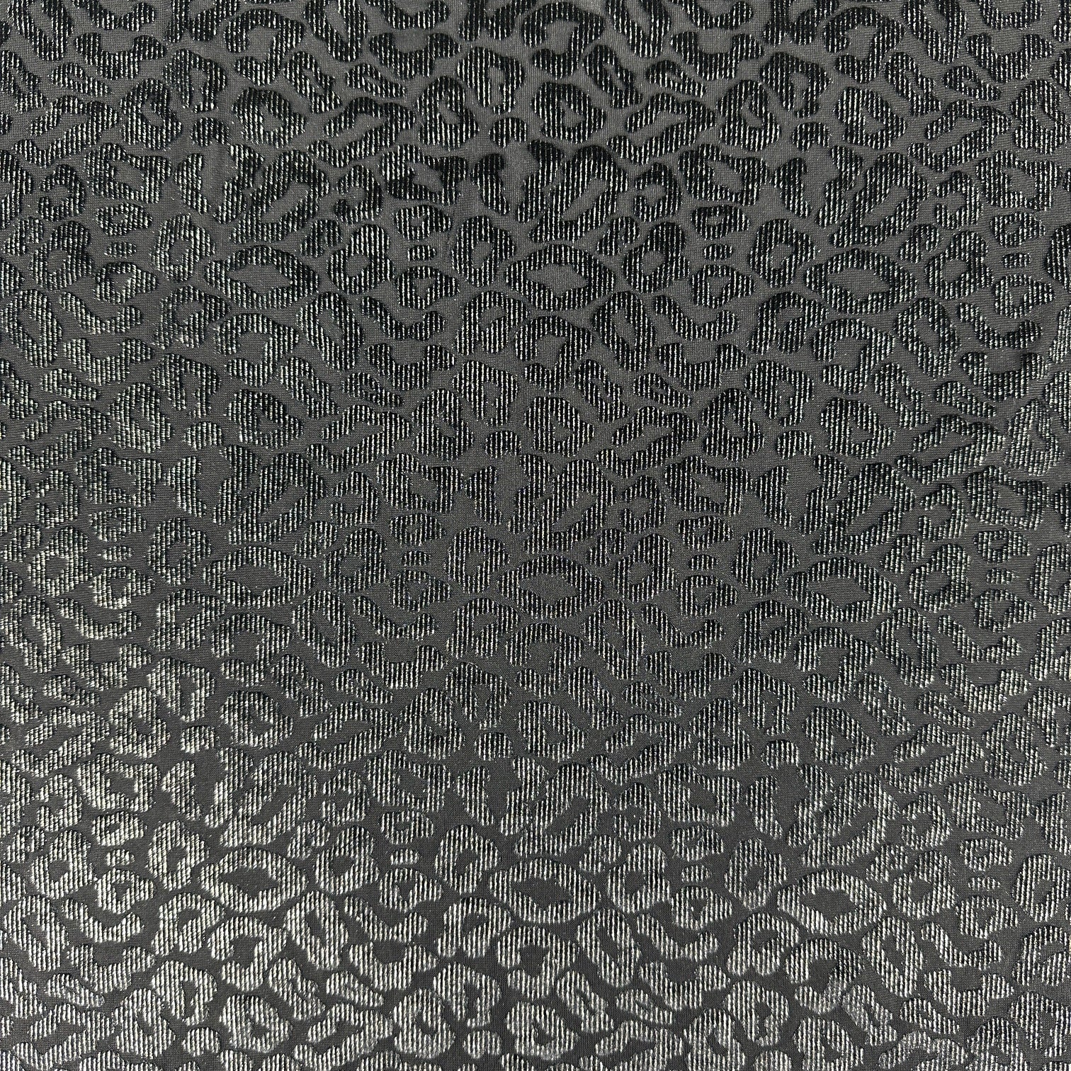 Ice Velvet Blackout Foil With Animal Pattern In Polyester Blend YS30817