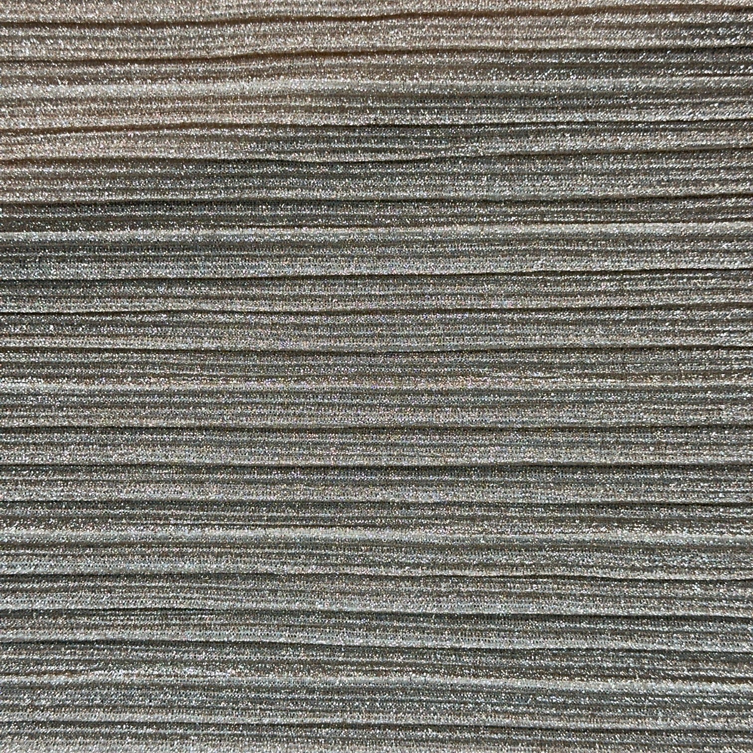 Soft Metallic Pleated Design Fabric In Polyester Blend METALLICPL