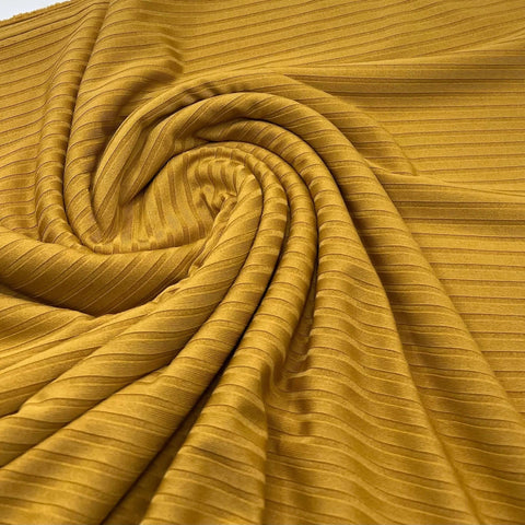 Stretch 8*4 Rib Stripe Jersey Polyester Blend Fabric