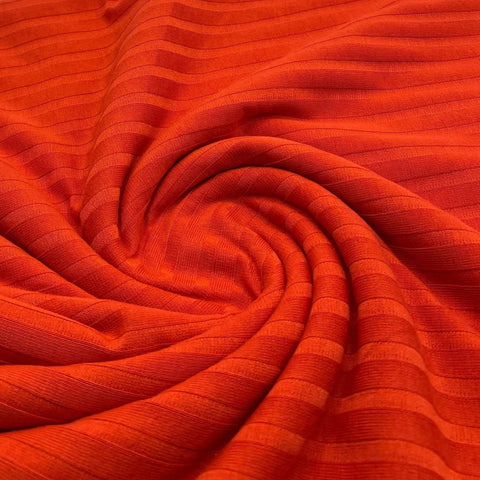 Stretch 8*4 Rib Stripe Jersey Polyester Blend Fabric