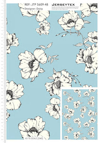 SPUN POLY ELASTANE FLORAL FABRIC – JTQ5000