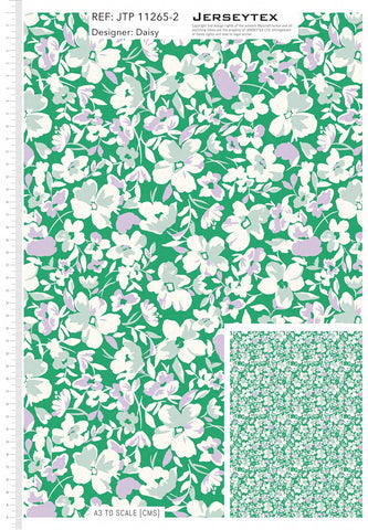 SWIMWEAR FABRIC WITH PRETTY FLORAL PRINT