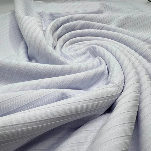 Stretch 8*4 Rib Stripe Jersey Polyester Blend Fabric