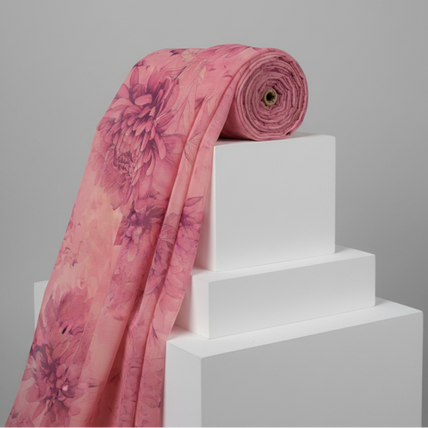 SILKY CHIFFON FLORAL PRINT