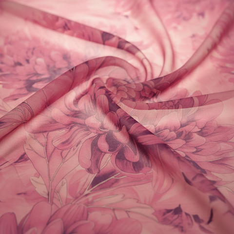 SILKY CHIFFON FLORAL PRINT