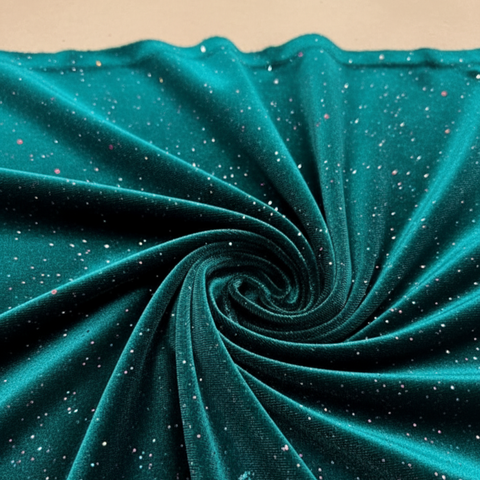 Shimmering Korean Velvet Multi Galaxy Foil Jersey