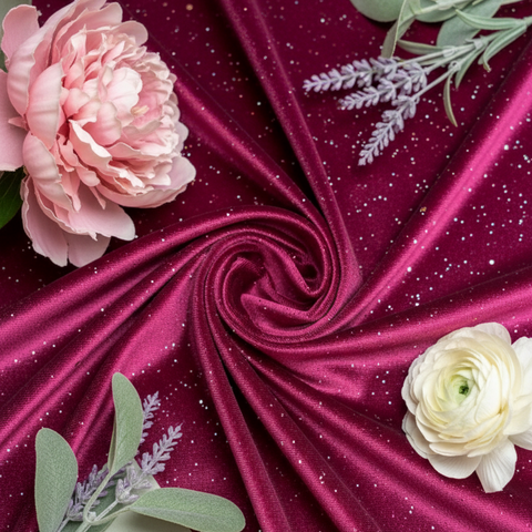 Shimmering Korean Velvet Multi Galaxy Foil Jersey
