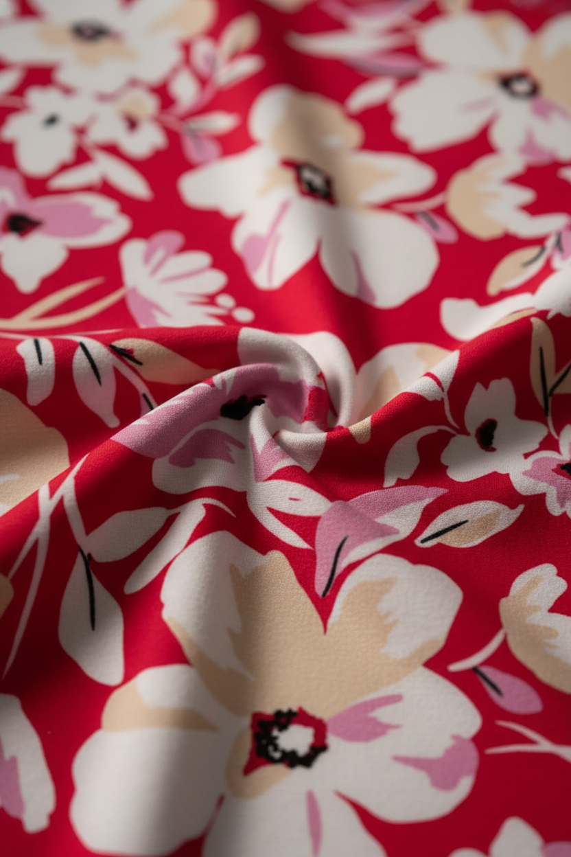 SWIMWEAR FABRIC WITH PRETTY FLORAL PRINT