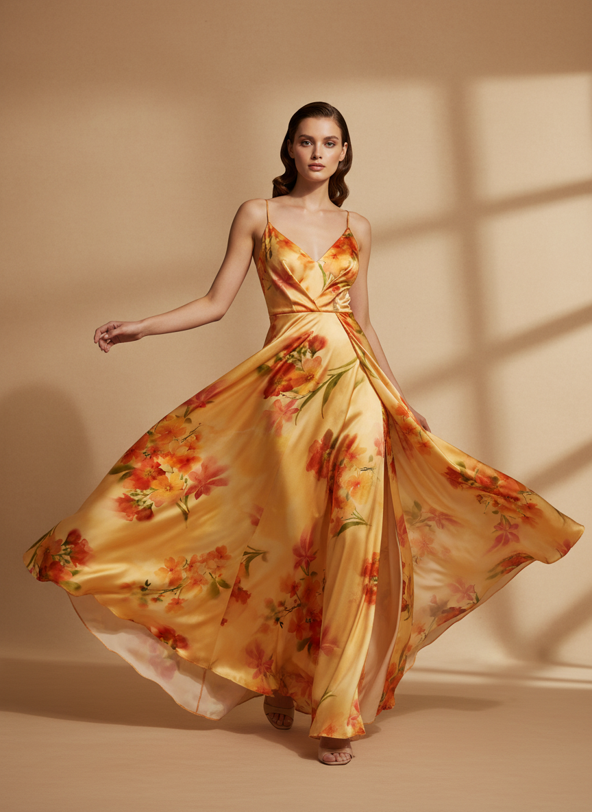 RECYCLED JODIE SATIN FLORAL PRINT