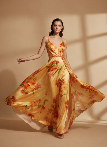 RECYCLED JODIE SATIN FLORAL PRINT