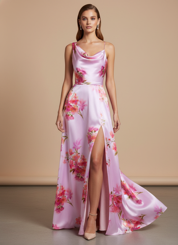 RECYCLED JODIE SATIN FLORAL PRINT