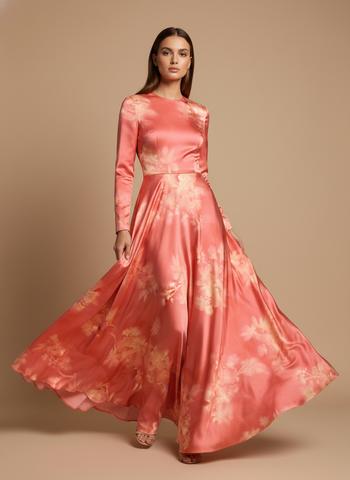 RECYCLED JODIE SATIN FLORAL PRINT