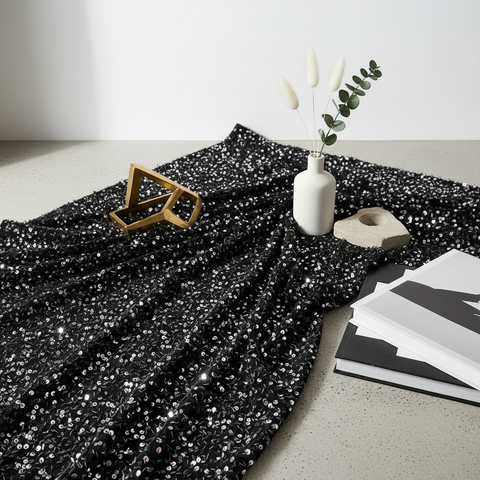 VELVET SEQUIN FABRIC