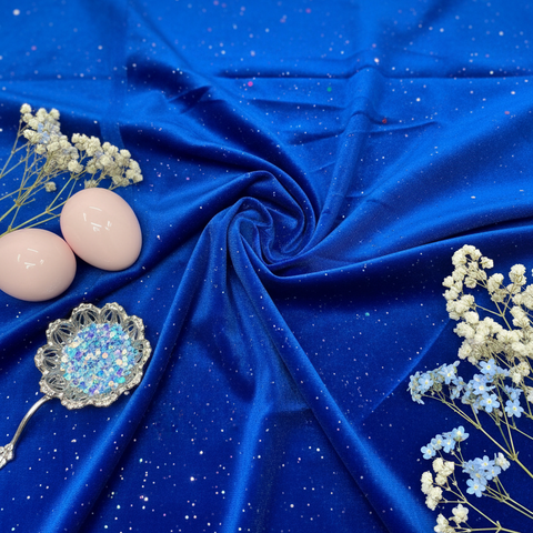 Shimmering Korean Velvet Multi Galaxy Foil Jersey