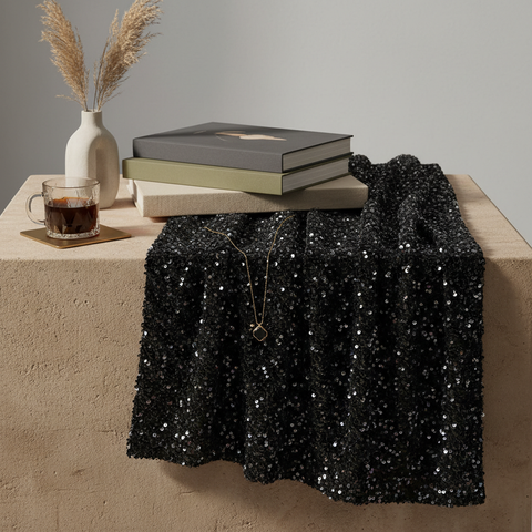 VELVET SEQUIN FABRIC